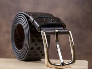 Ремінь Grande Pelle 11133 джинсовий Коричневий