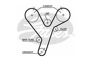 Ремінь ГРМ GATES 5446XS