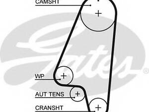 Ремінь ГРМ Lanos 1.4-1.5 8v,Aveo 1.5 5310XS GATES (5310XS) GATES 5310XS на OPEL CORSA A Наклонная задняя часть (93_, 94_