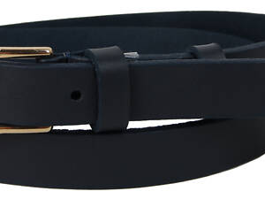 Ремінь жіночий зі шкіри Skipper, Україна темно-синій 2 см