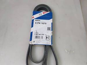 Ремінь поліклиновий Bosch 6PK1675 6 ребер 1675 мм (Ford Peugeot Volvo Renault Citroen Toyota Audi) 1987947979