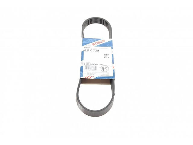 Ремінь поліклиновий BOSCH 1 987 948 428 Seat Ibiza; Peugeot Boxer, Partner, 206, 307, 207; Citroen C3, Jumper, C2, Xsara - Фото 1