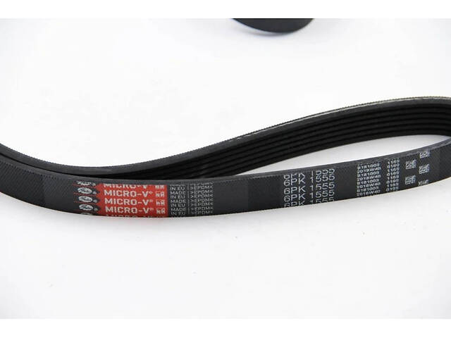 Ремінь поліклиновий Gates 6PK1555 BMW 5 Series; Chevrolet Cruze; Ford Focus, C-Max, Sierra, Fiesta; Volkswagen Multivan, - Фото 5