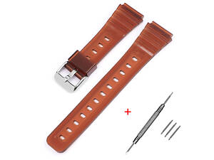 Ремінець для Casio F-91W Jelly Brown SI