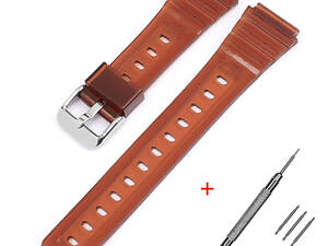 Ремешок для Casio F-91W Jelly Brown SI