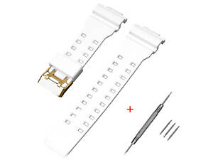 Ремешок для Casio G-Shock GA-100/110/120 White-Glossy GD