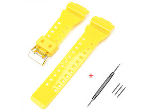 Ремешок для Casio G-Shock GA-100/110/120 Yellow-Glossy GD