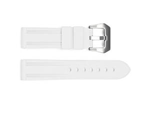 Ремешок для часов 3001 Silicone White-Silver 24 мм.