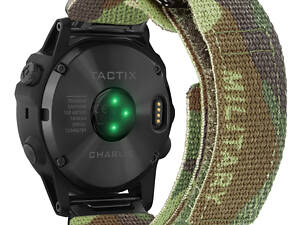 Ремешок для часов Hemsut HGA131 Military nylon strap with Velcro Garmin Camo Green 26 mm