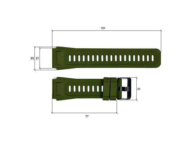 Ремешок для смарт-часов K22 Army Green - Фото 3