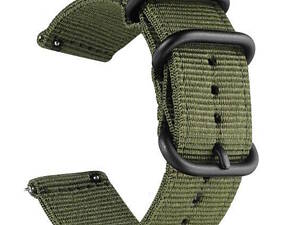 Ремінець тканевий зелений розмір 22