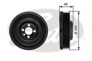 Ременный шкив, коленчатый вал GATES TVD1040 на VW PASSAT (362)