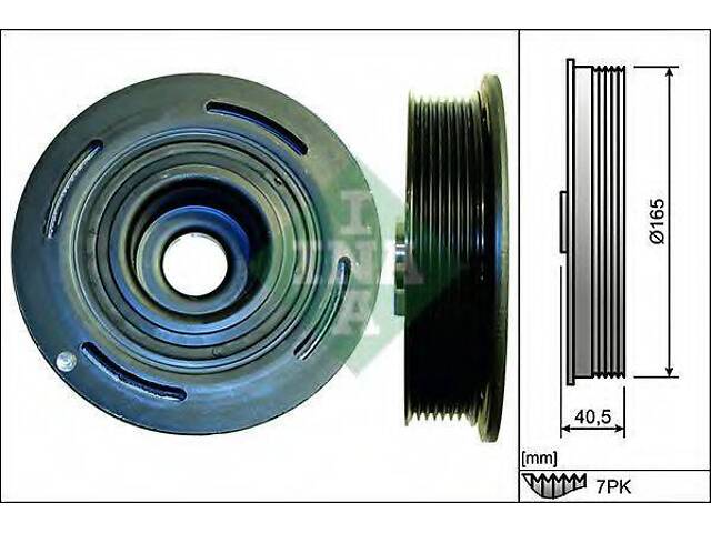 Ременный шкив коленчатого вала INA 544009810 на OPEL MOVANO самосвал (H9) - Фото 1