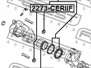 Ремк-т FEBEST 2275CERIIF РЕМКОМПЛЕКТ СУППОРТА ТОРМОЗНОГО ПЕРЕДНЕГО