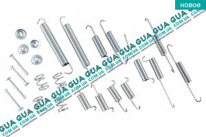 Ремкомплект задних барабанных колодок / комплект возвратных пружин ручного тормоза ( с-ма Bendix D265x55 ) до -96 116395