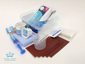 Ремнабор для ремонта сколов и трещин акриловых ванн с полировочной пастой, Новая Ванна