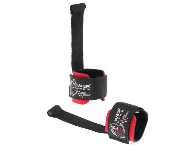 Ремни для подтягивания Power System Power Pin PS-3350 Black/Red - Фото 1