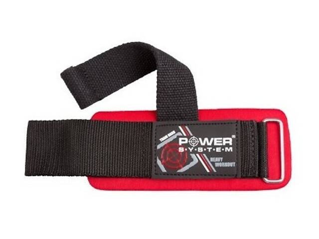 Ремни для подтягивания Power System Power Pin PS-3350 Black/Red - Фото 2