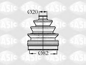 Ремонтний комплект пильника шруса з елементами монтажу SASIC 2933833 на CITROEN BX (XB-_)