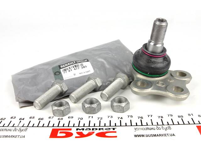 RENAULT 7701477385 Опора шаровая (передняя/снизу) Renault Trafic/Opel Vivaro 06- - Фото 1