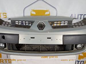 RENAULT SCENIC 2 II 03-06 Бампер передний в сборе абсорбер туманки