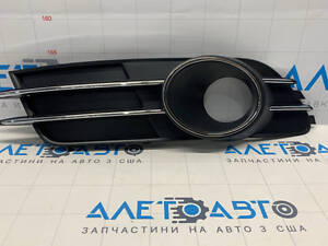Решетка переднего бампера левая Audi A6 C7 16-18 рест под радар новый аналог Китай