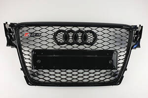 Решітка радіатора Audi A4 2007-2011год Чорна (в стилі RS)