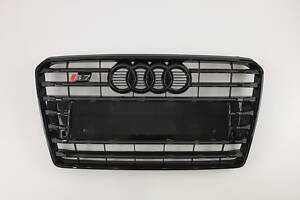 Решетка радиатора Audi A7 2010-2014год Черная ( в стиле S-Line)