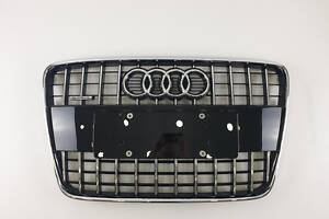 Решітка радіатора Audi Q7 2005-2015год Чорна з хромом (в стилі S-Line)