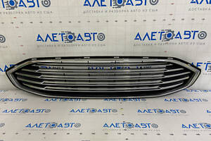 Решетка радиатора grill в сборе с обрамлением Ford Fusion mk5 17-18 хром, песок