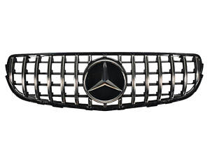 Решетка радиатора Mercedes GLC/GLC Coupe-Class X253/C253 2015-2019год (GT Chrome Black) без камеры