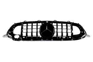 Решетка радиатора на Mercedes AMG GT X290 2018-2022 года ( стиль Brabus черная глянец )