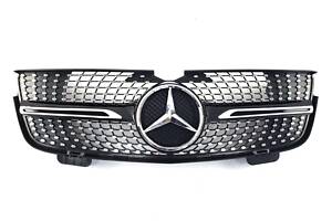 Решетка радиатора на Mercedes GL-Class X164 2006-2009 года Diamond ( Черная с хром вставками )