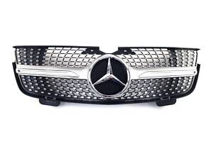 Решетка радиатора на Mercedes GL-Class X164 2006-2009 года Diamond ( Серая с хром вставками )