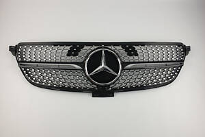 Решітка радіатора на Mercedes GLE-Class Coupe C292 2015-2019 рік Diamond (Чорна з хром вставками)