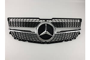 Решітка радіатора на Mercedes GLK-Class X204 2012-2015 рік Diamond (Чорна з сірим і елементами хрому)