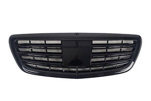 Решетка радиатора на Mercedes S-Class W222 2013-2020 года Full Black ( S63 AMG ) без Night Vision