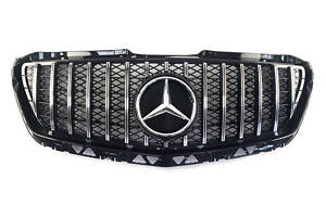 Решетка радиатора на Mercedes Sprinter W906 2014-2017 год GT Panamericana ( Черная c хромом )