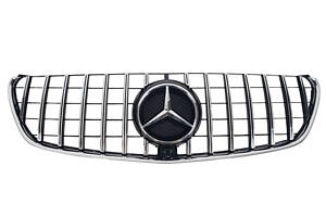 Решетка радиатора на Mercedes V-Class W447 2014-2019 года Chrome Black ( GT Panamericana ) под камеру