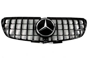 Решетка радиатора на Mercedes V-Class W447 2020-2023 года Full Black ( GT Panamericana )
