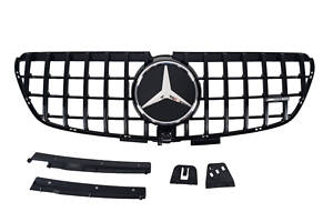 Решітка радіатора на Mercedes V-Class W447 2020-2023 року Full Black (GT Panamericana)