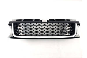 Решетка радиатора на Range Rover Sport 2009-2013 год Черная с серой полоской