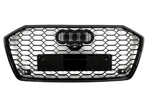 Грати радіатора в стилі RS на Audi A6 C8 2018-2022 рік ( Чорна під камеру )
