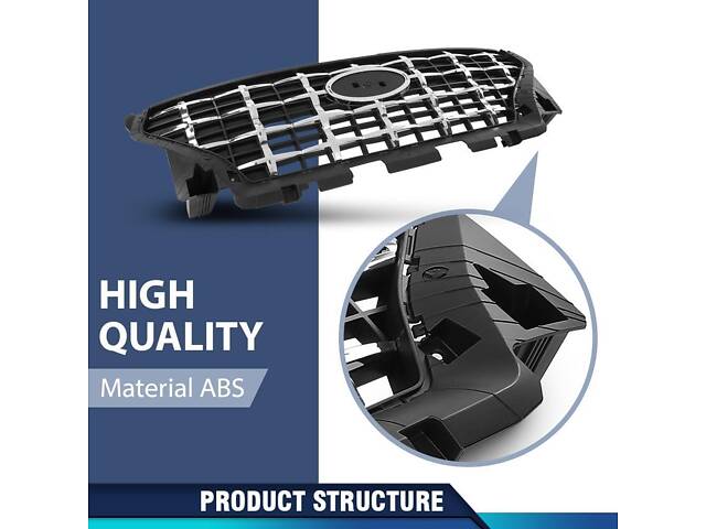 Решетка радиатора Hyundai Venue 19-(Тайвань) черная, хром 86350K2010 - Фото 3