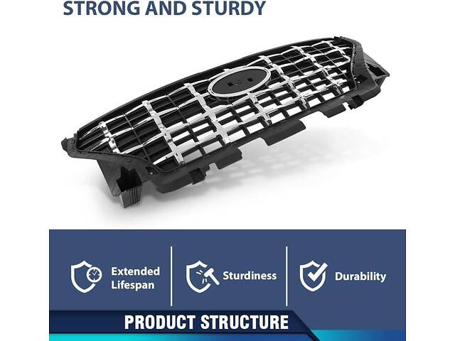 Решетка радиатора Hyundai Venue 19-(Тайвань) черная, хром 86350K2010 - Фото 5