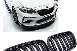 РЕШІТКА (НИРКИ) BMW F22 F23 BLACK POLISH LOOK M2