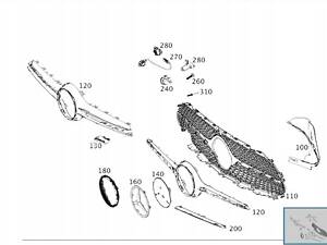 Решітка Mercedes CLS C257