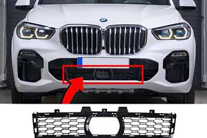 Решетка переднего бампера центральная M-Paket на BMW X5 G05 2018-2022 (с местом под радар)