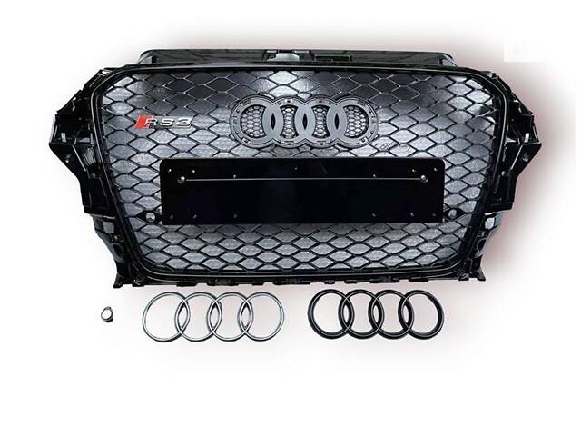 Решітка радіатора Audi A3 2012-2015 стиль RS3 (Black)