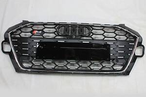 Решітка радіатора Audi A4 B9 2019-2022 стиль S4 (Black-Chrome Star)